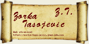 Zorka Tasojević vizit kartica